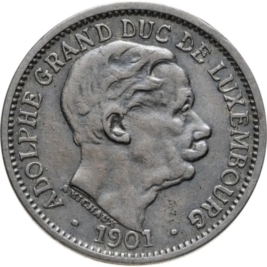 Люксембург 10 сантимов (centimes) 1901