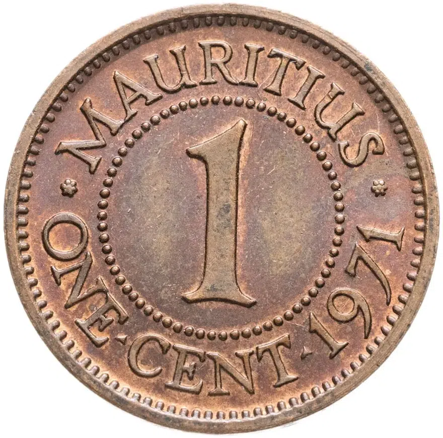Маврикий 1 цент (cent) 1971