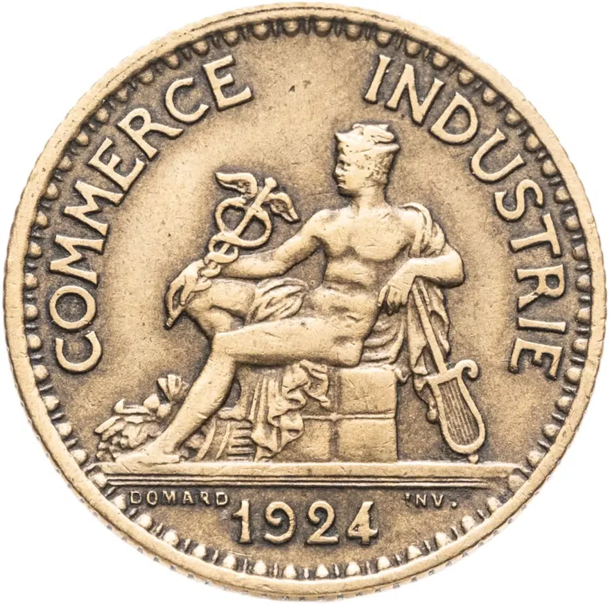 Франция 1 франк (franc) 1924, аверс