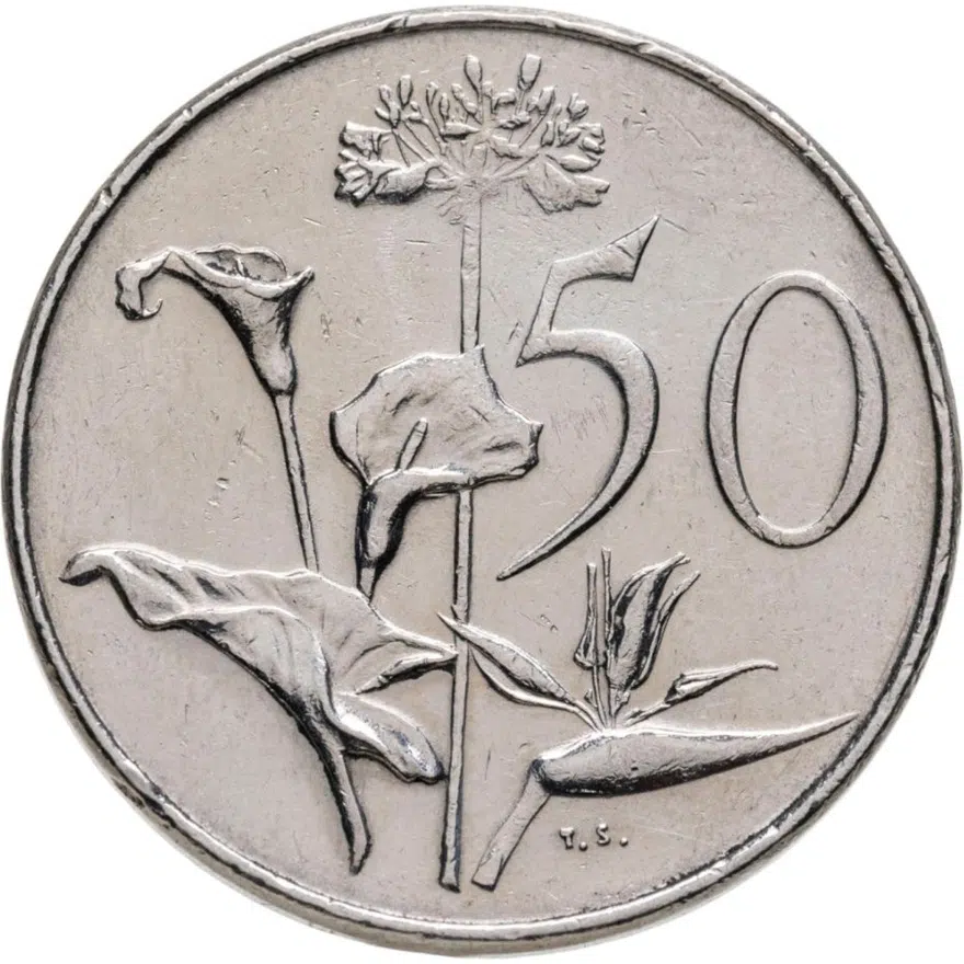ЮАР 50 центов (cents) 1976  Окончание президентства Якобуса Йоханнеса Фуше