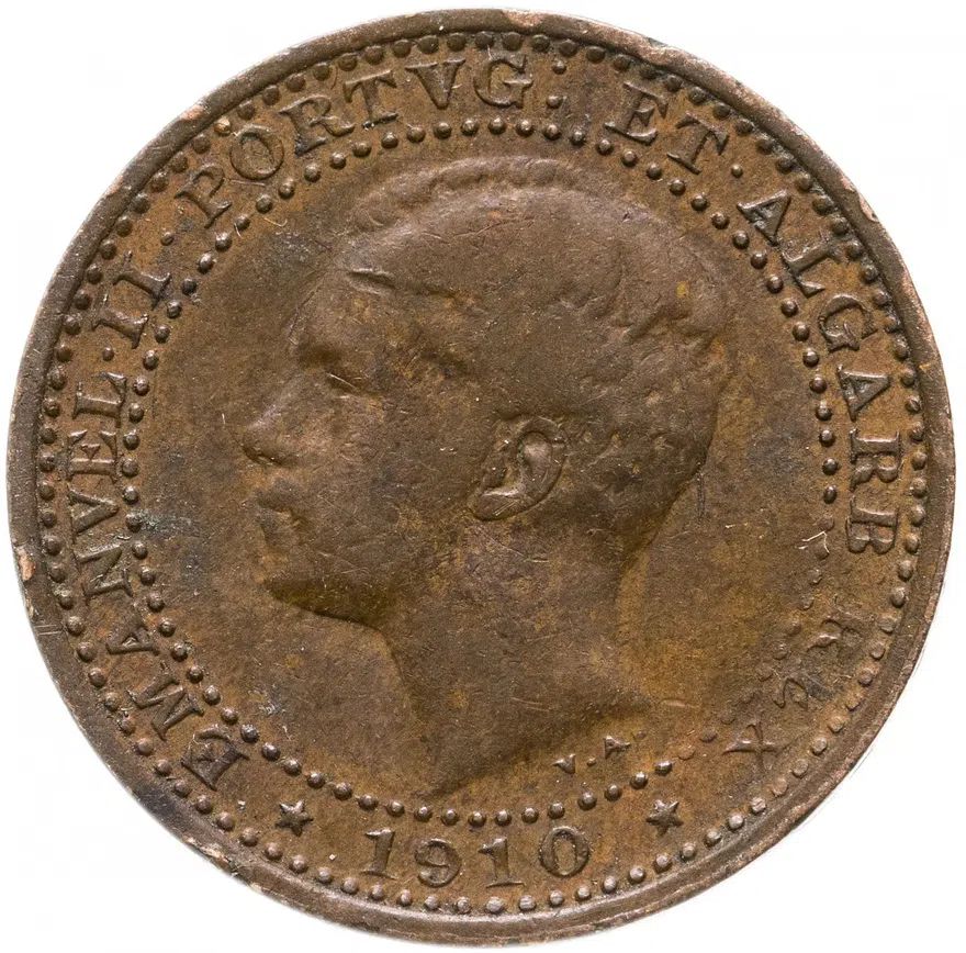 Португалия 5 рейс (reis) 1910