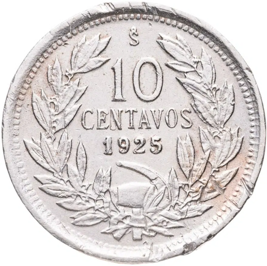 Чили 10 сентаво (centavos) 1925