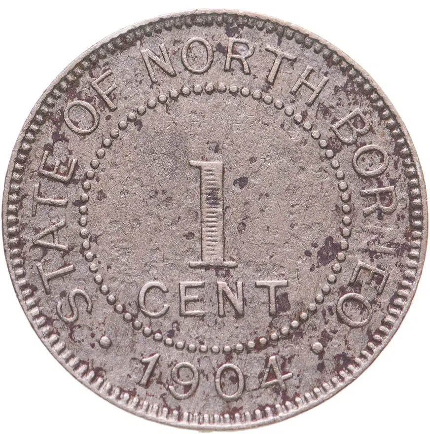 Северное Борнео 1 цент (cent) 1904, аверс