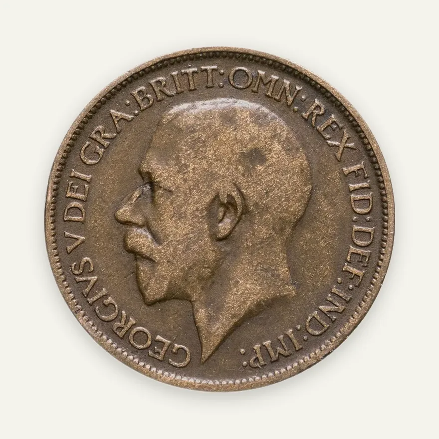 Великобритания 1/2 пенни (penny) 1917, реверс