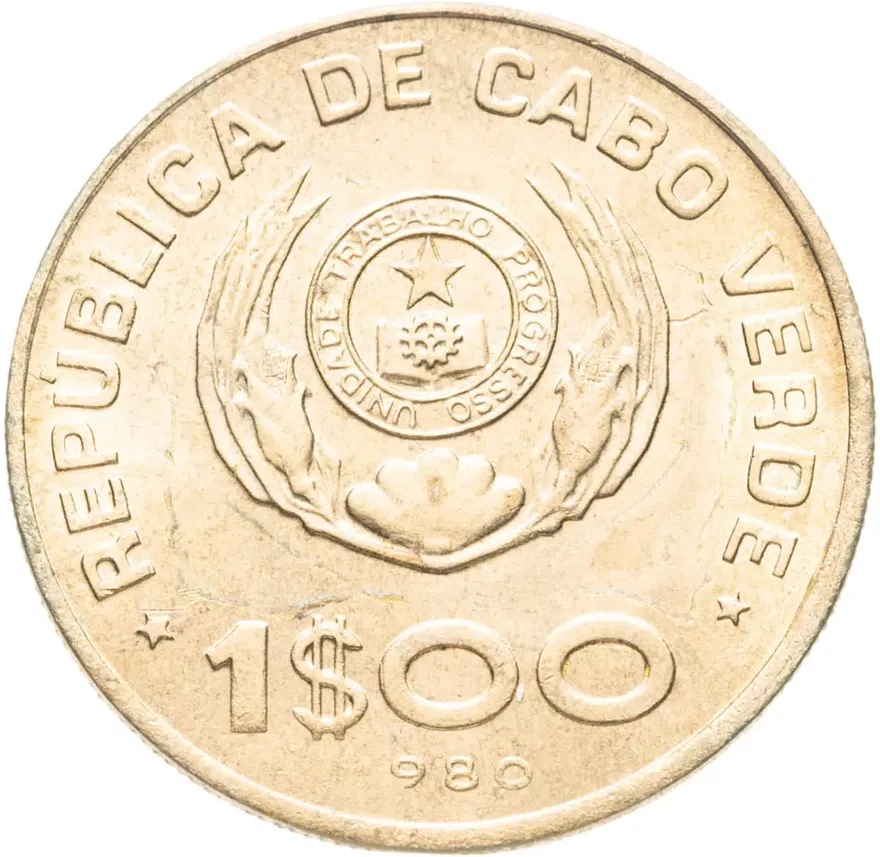 Кабо-Верде 1 эскудо (escudo) 1977, реверс