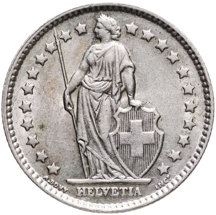 Швейцария 1 франк (franc) 1963