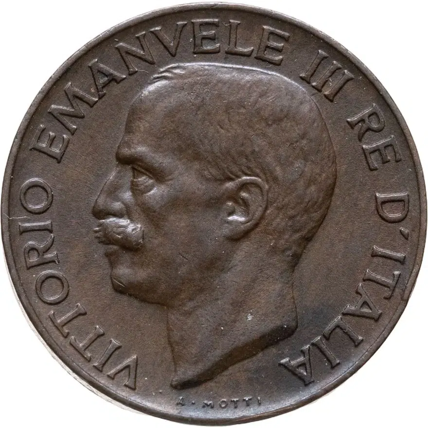 Италия 5 чентезимо (centesimi) 1925, реверс