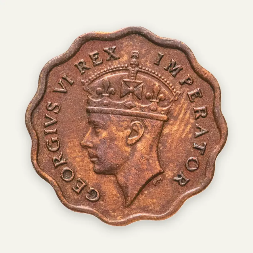 Кипр 1/2 пиастра (piastre) 1942, реверс
