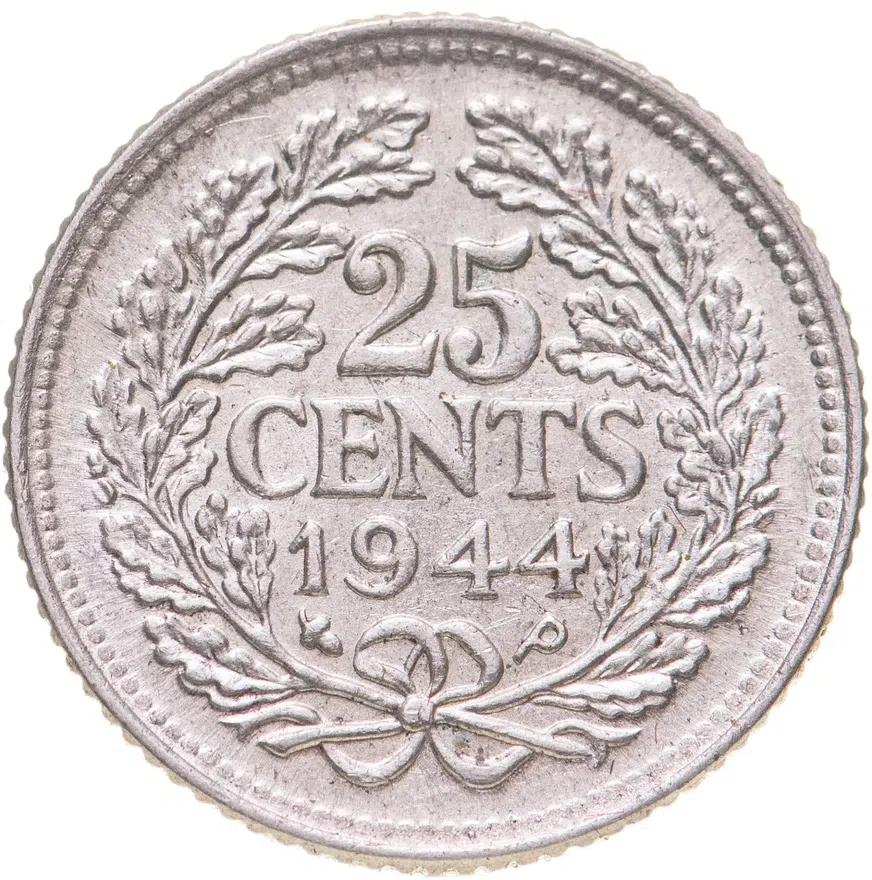 Нидерланды 25 центов (cents) 1944