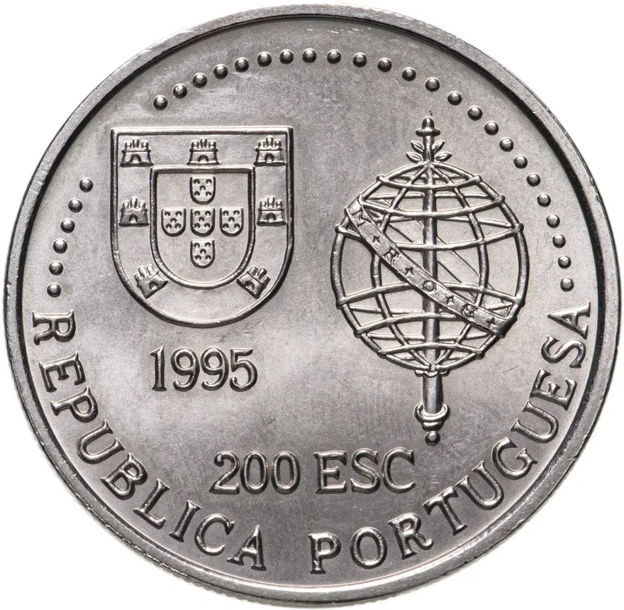 Португалия 200 эскудо (escudos) 1995   "Золотой век открытий - Австралия", реверс