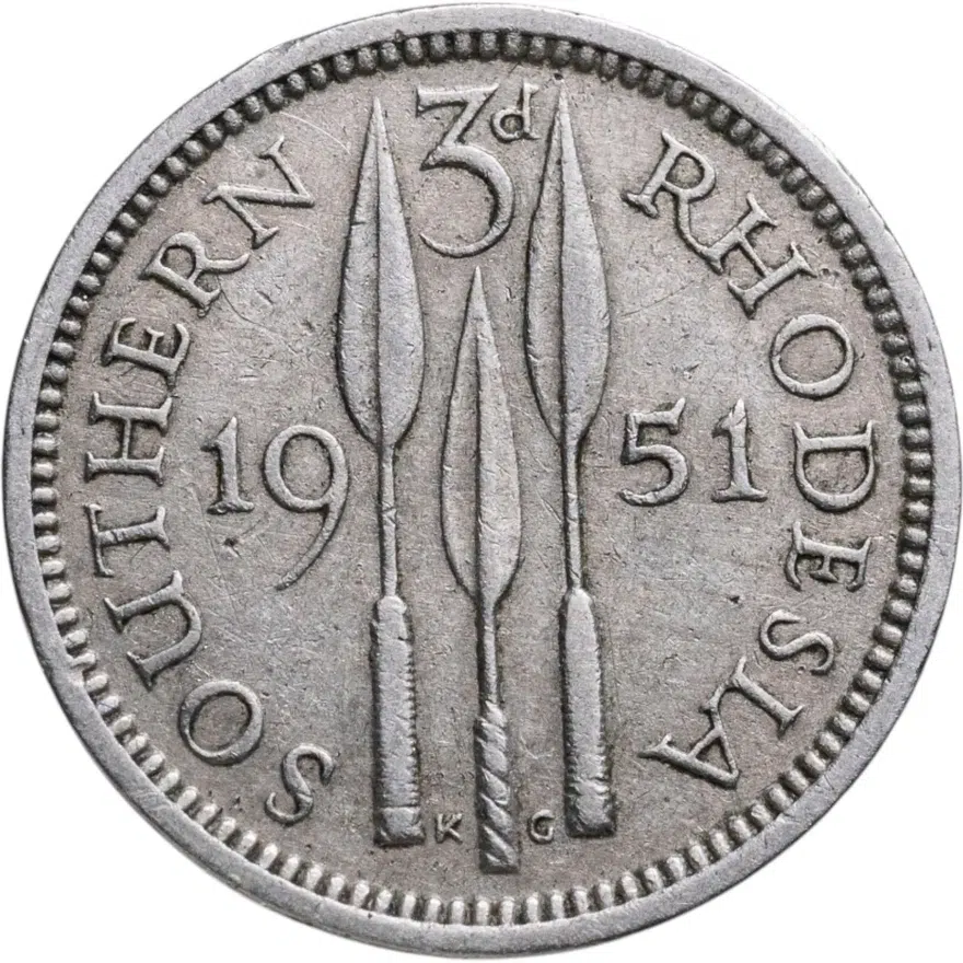 Южная Родезия 3 пенса (pence) 1951
