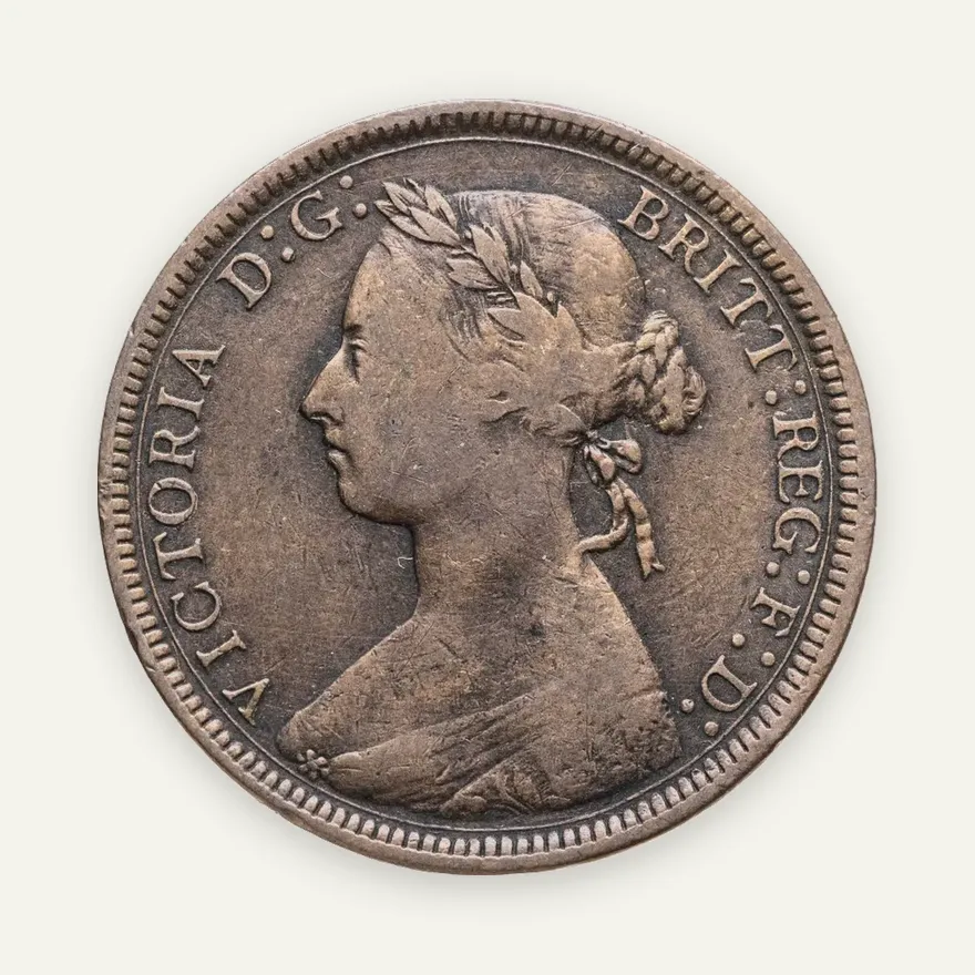 Великобритания 1/2 пенни (penny) 1890, аверс