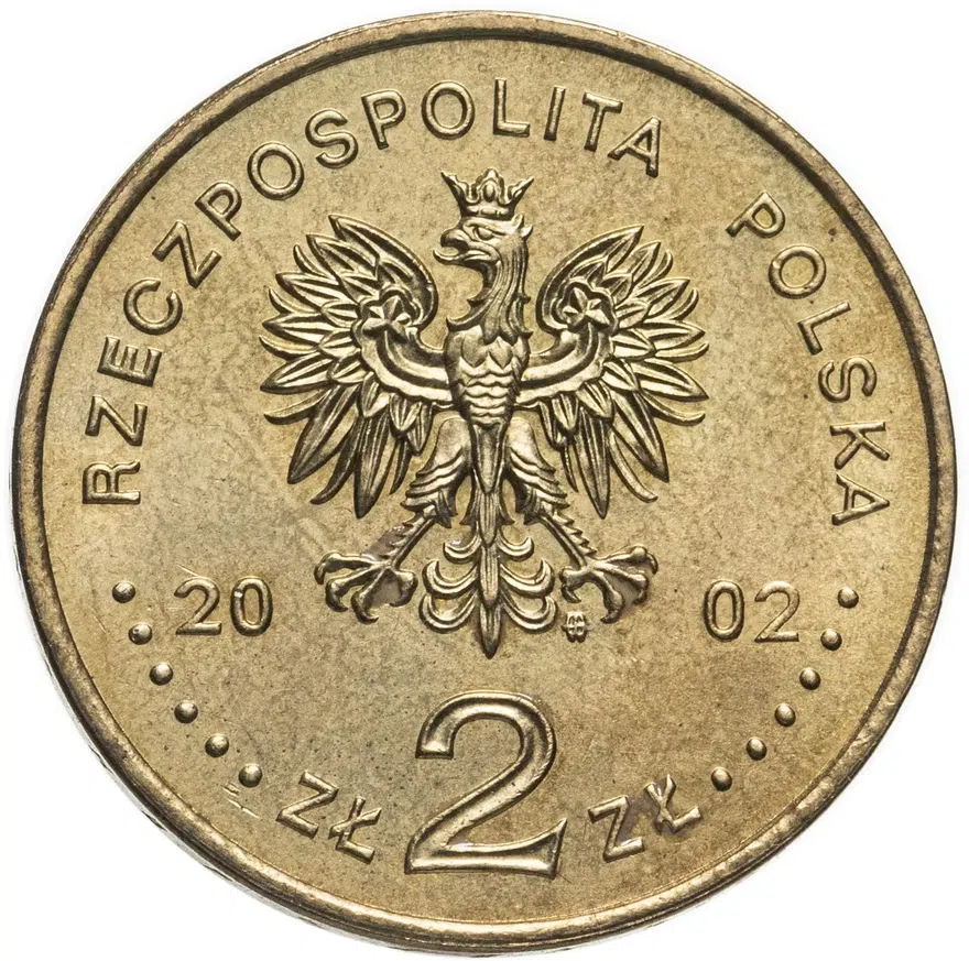 Польша 2 злотых (zlote) 2002 "Чемпионат мира по футболу 2002, Корея/Япония", реверс