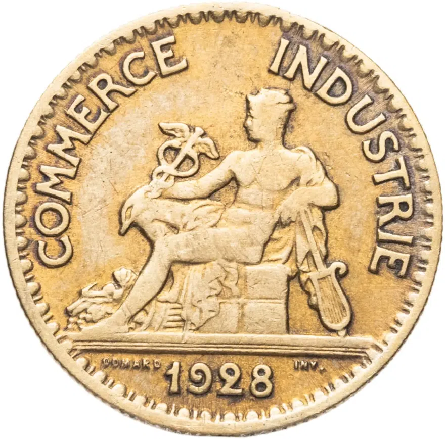 Франция 50 сантимов (centimes) 1928, реверс