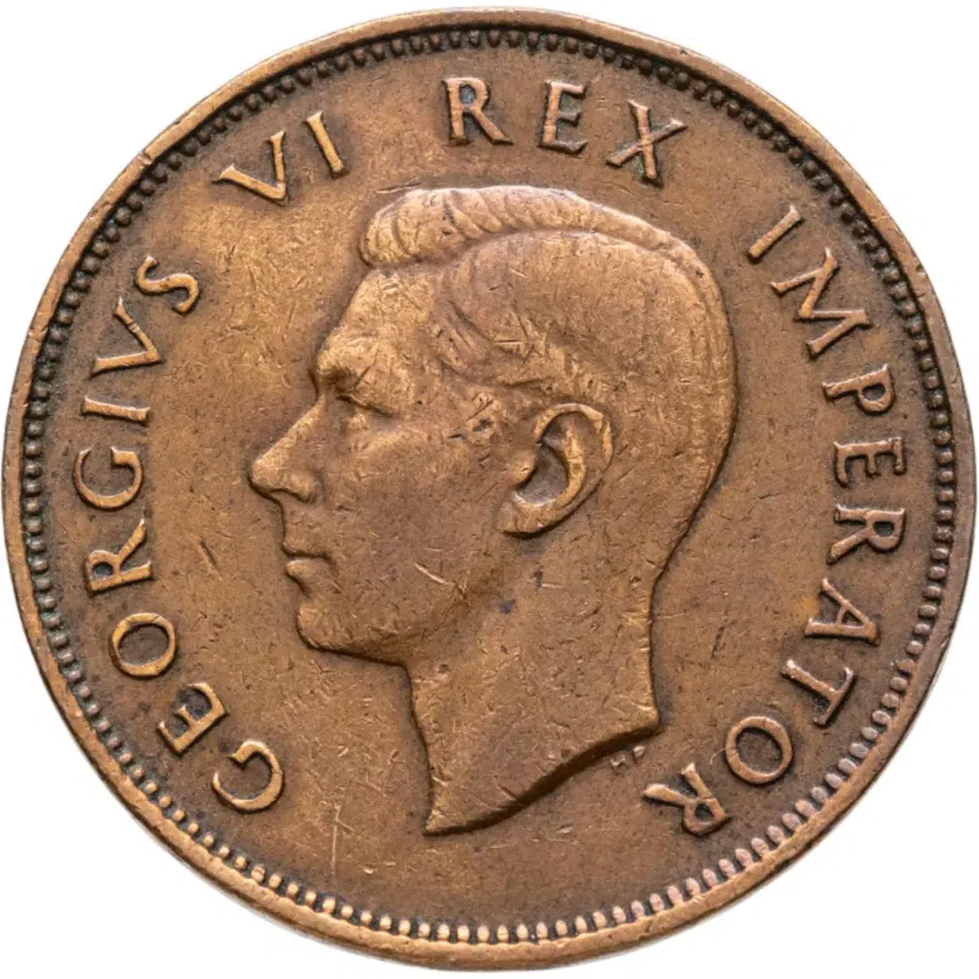 ЮАР 1/2 пенни (penny) 1943
