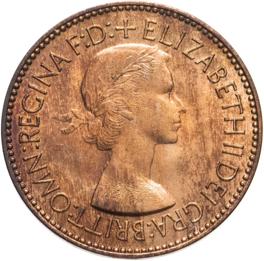 Великобритания 1/2 пенни (penny) 1953, реверс