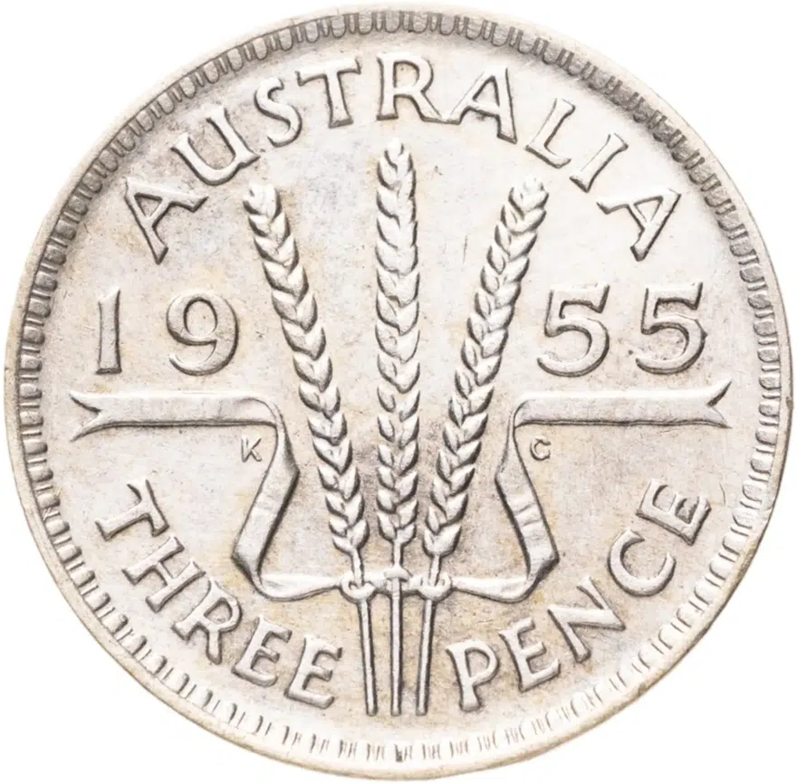 Австралия 3 пенса (pence) 1955, реверс