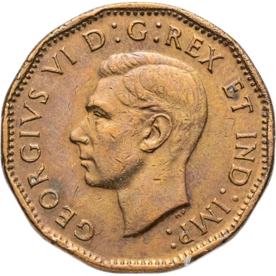 Канада 5 центов (cents) 1943, аверс