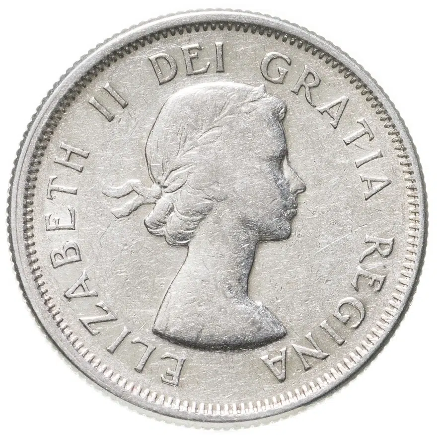 Канада 25 центов (cents) 1963, реверс