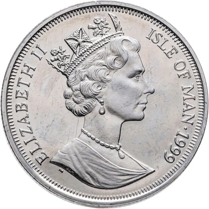 Остров Мэн 1 крона (crown) 1999 "Кошки - Британская короткошёрстная кошка", реверс