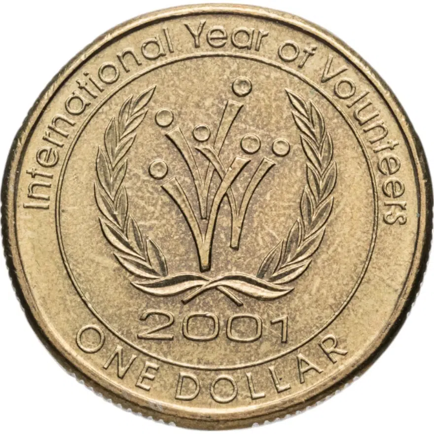 Австралия 1 доллар (dollar) 2001 "Международный год волонтеров"