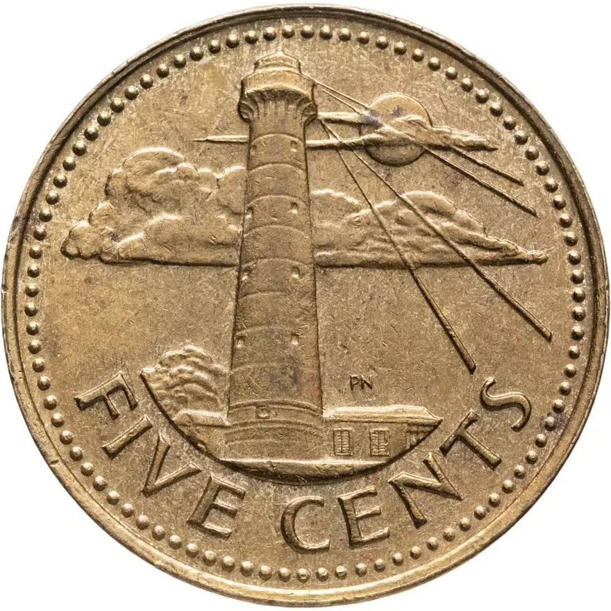 Барбадос 5 центов (cents) 1973   Без отметки монетного двора
