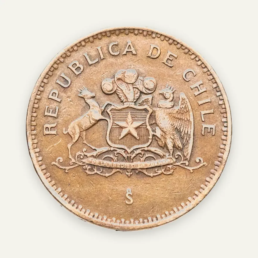 Чили 100 песо (pesos) 1989, реверс