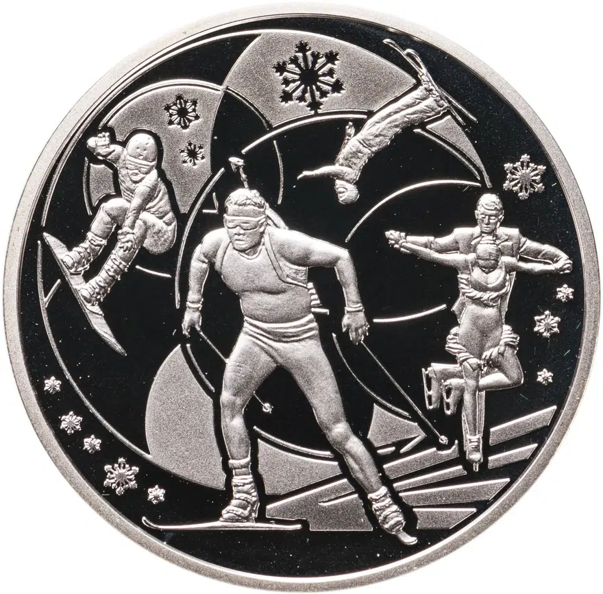 Украина 10 гривен 2014  XXII зимние олимпийские игры, в футляре с сертификатом, реверс