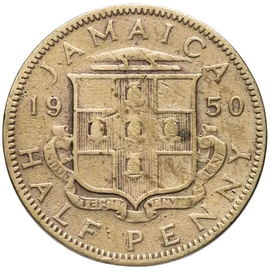 Ямайка 1/2 пенни (half penny) 1950