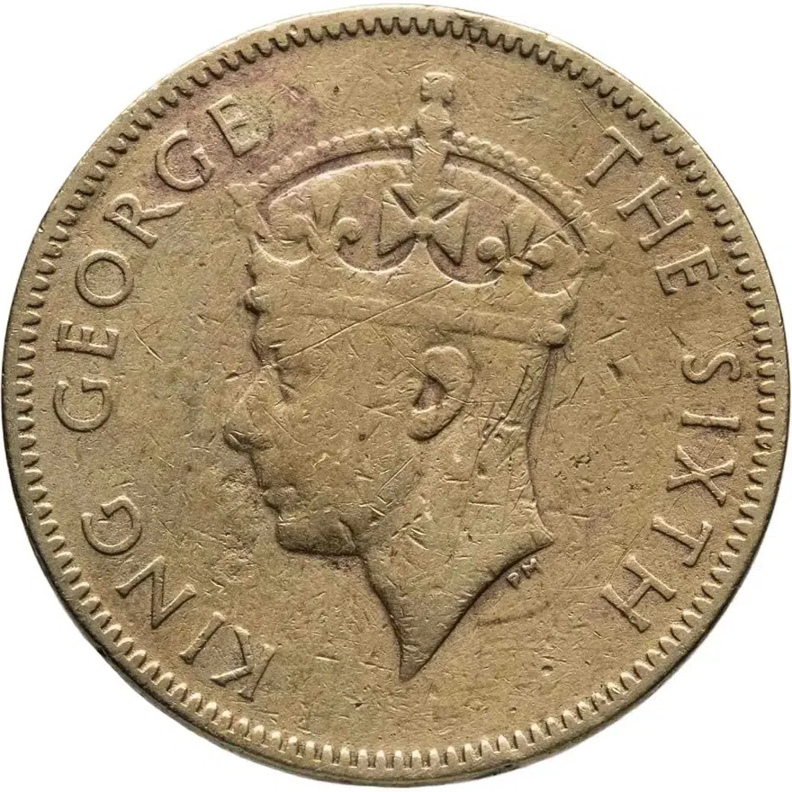 Ямайка 1/2 пенни (half penny) 1950, реверс