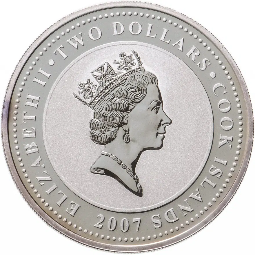Острова Кука 2 доллара (dollars) 2007 "Мотоциклы - Matchless Silver Hawk" в буклете, реверс