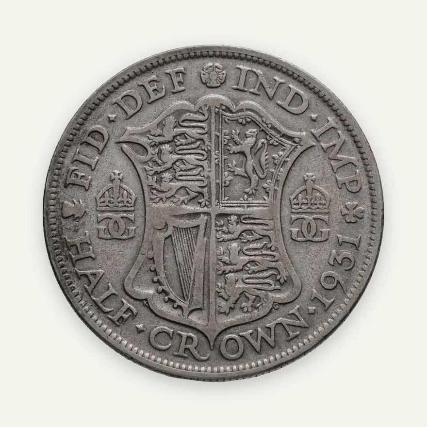 Великобритания 1/2 кроны (crown) 1931, реверс