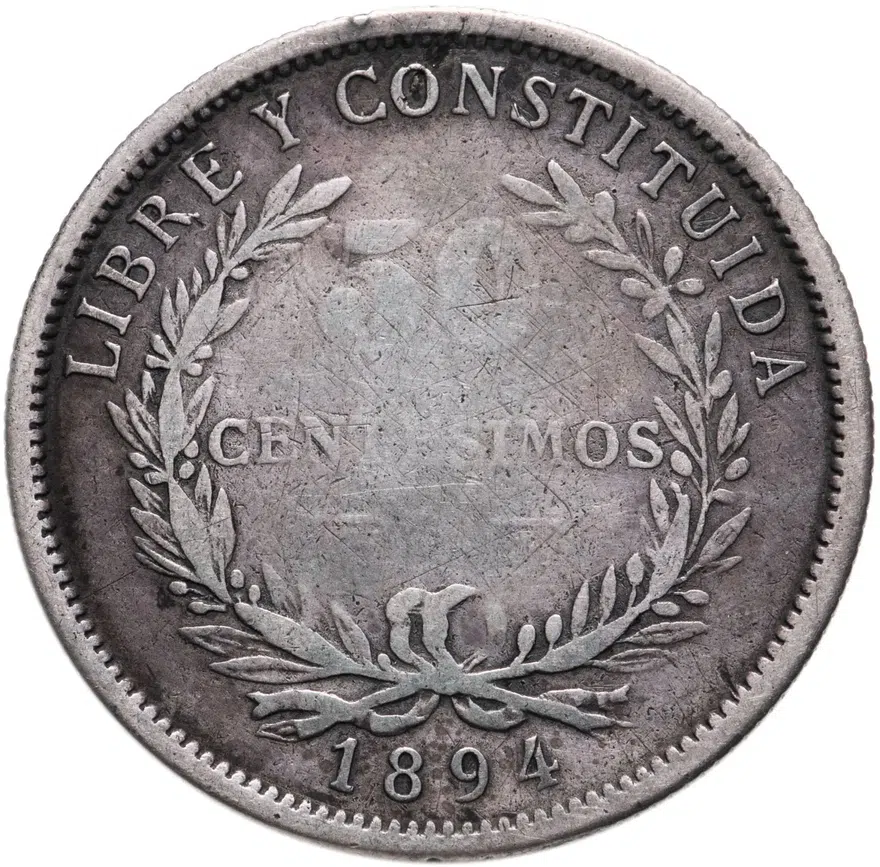 Уругвай 50 сентесимо (centesimos) 1894