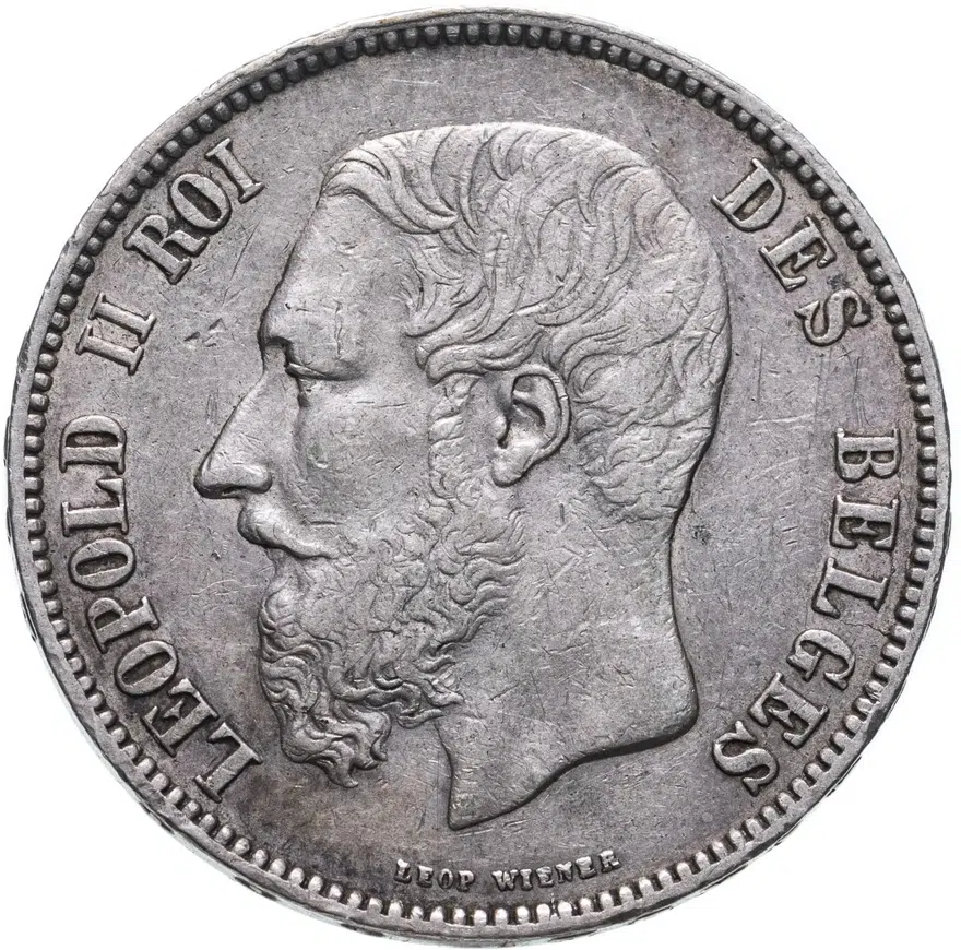 Бельгия 5 франков 1873