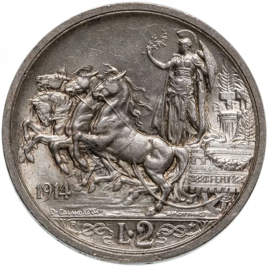 Италия 2 лиры 1914