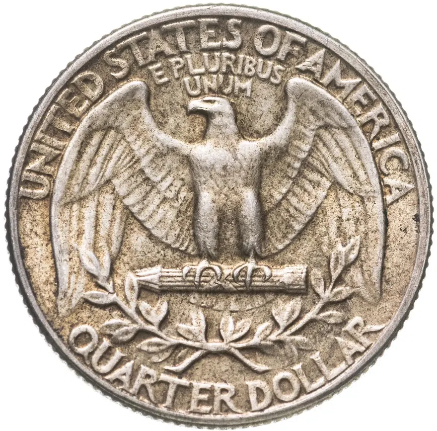 США 25 центов (квотер, 1/4 доллара, quarter dollar) 1946  Washington Quarter Без отметки монетного двора, реверс