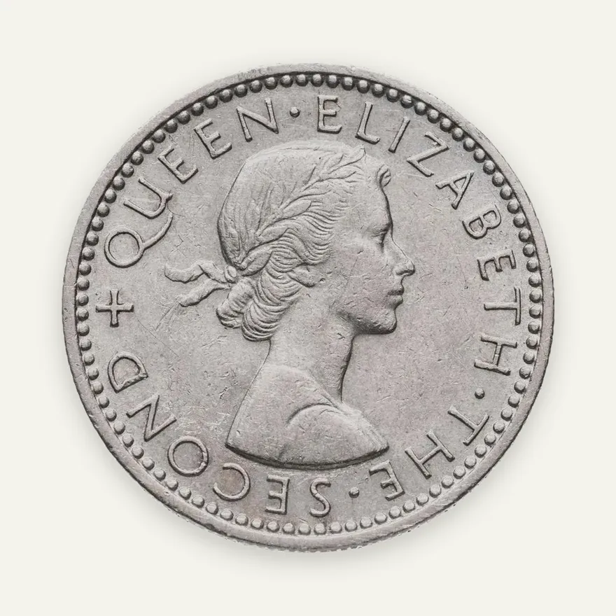 Новая Зеландия 6 пенсов (pence) 1958, реверс