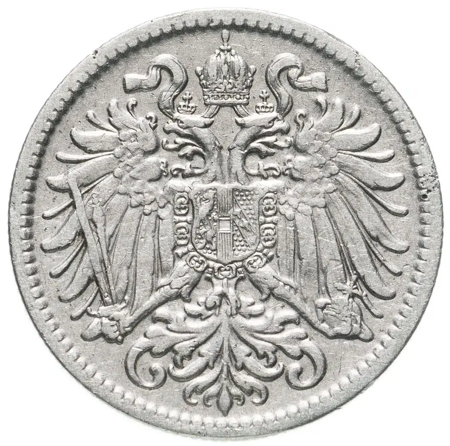 Австрия 10 геллеров (heller) 1909, реверс