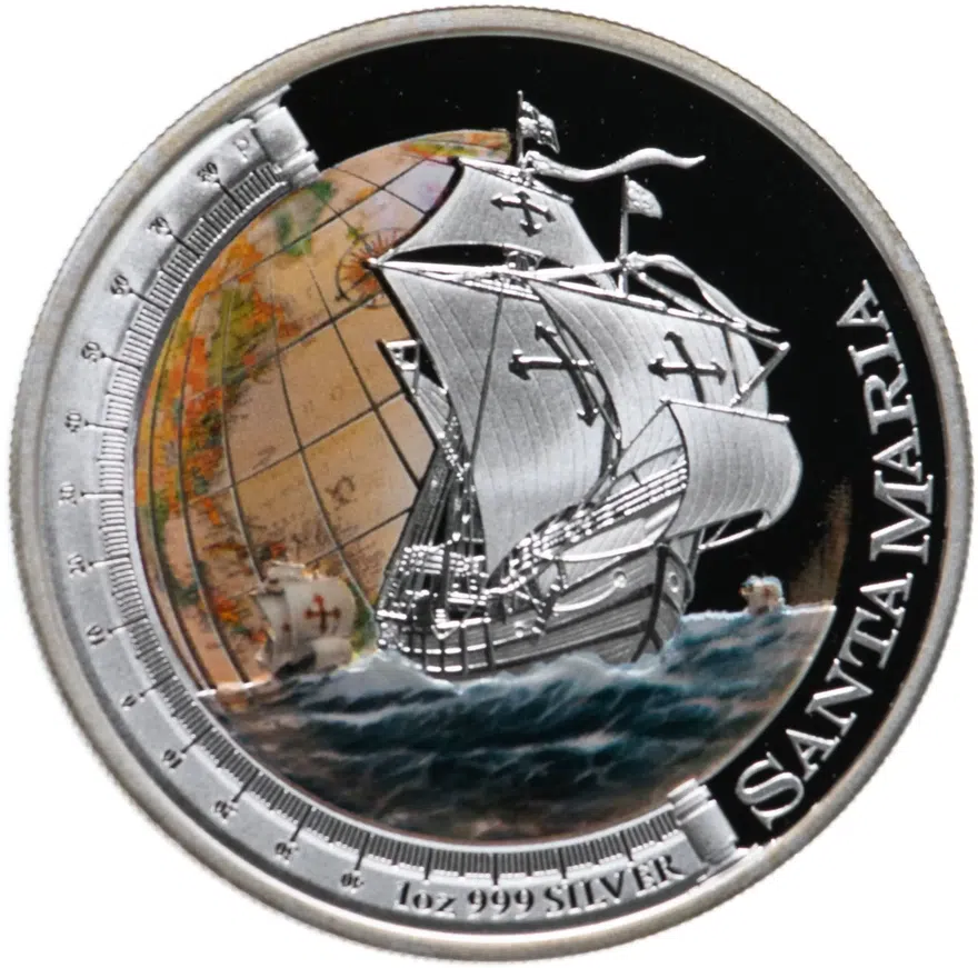 Тувалу 1 доллар 2011 "Корабли, изменившие мир - Санта Мария"