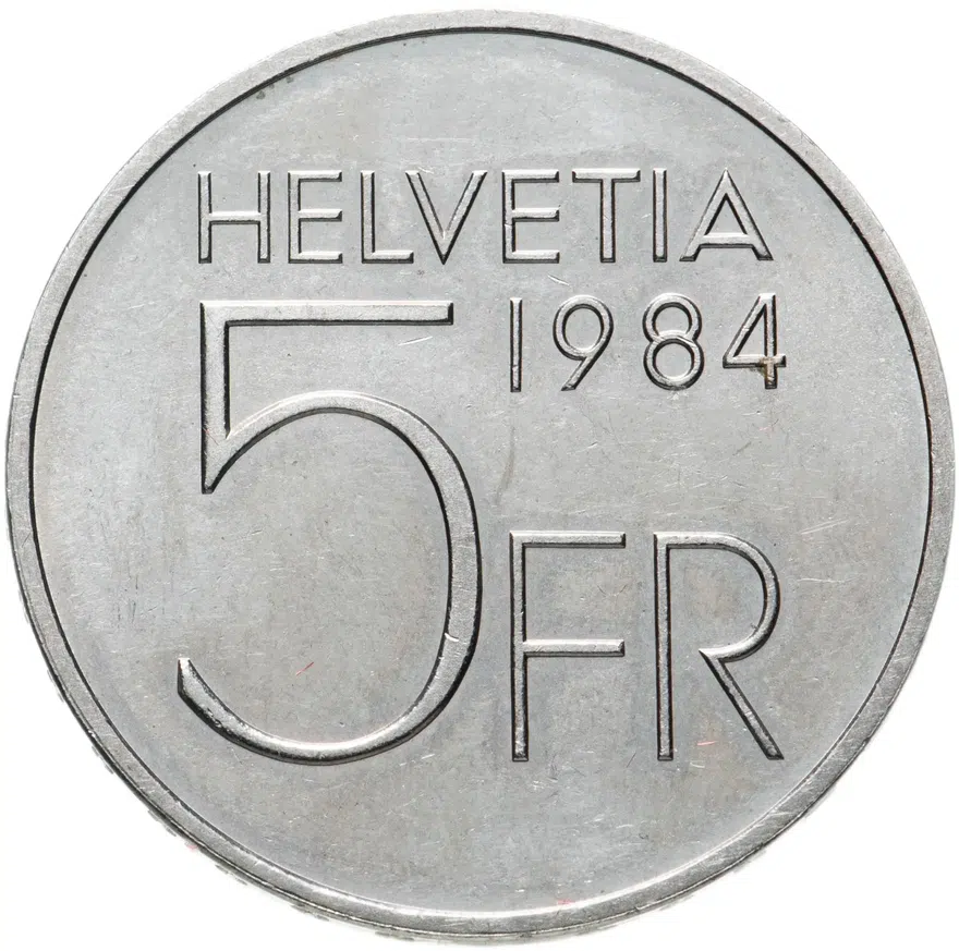 Швейцария 5 франков (francs) 1984 "100 лет со дня рождения Огюста Пикара"
