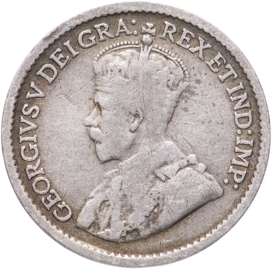 Канада 5 центов (cents) 1918, аверс