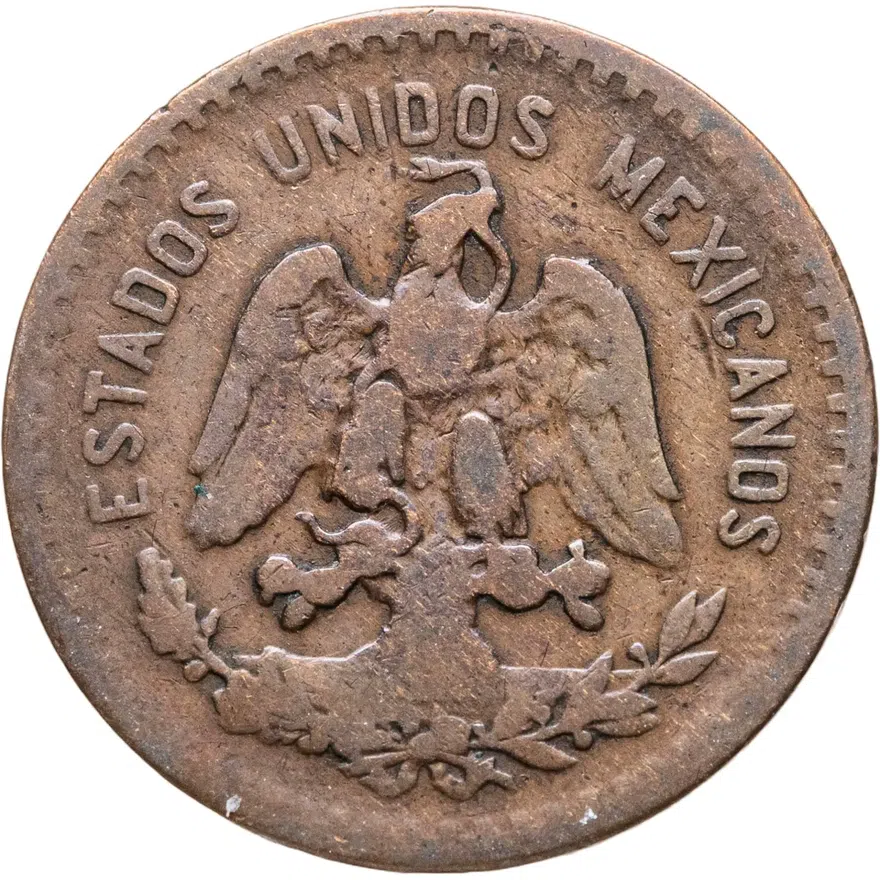 Мексика 5 сентаво (centavos) 1925, аверс