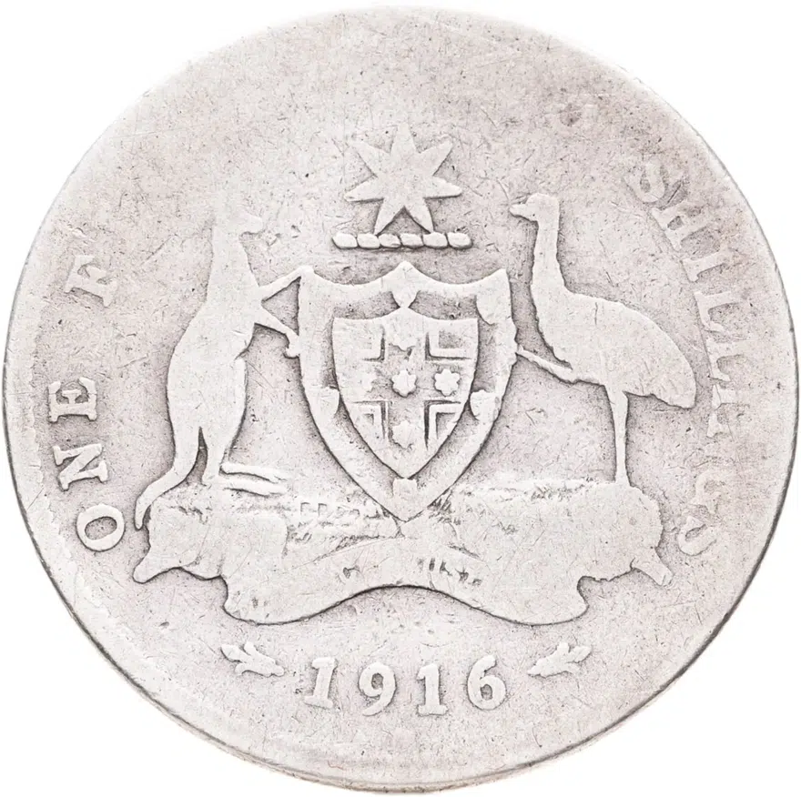Австралия 2 шиллинга (florin, shillings) 1916, аверс