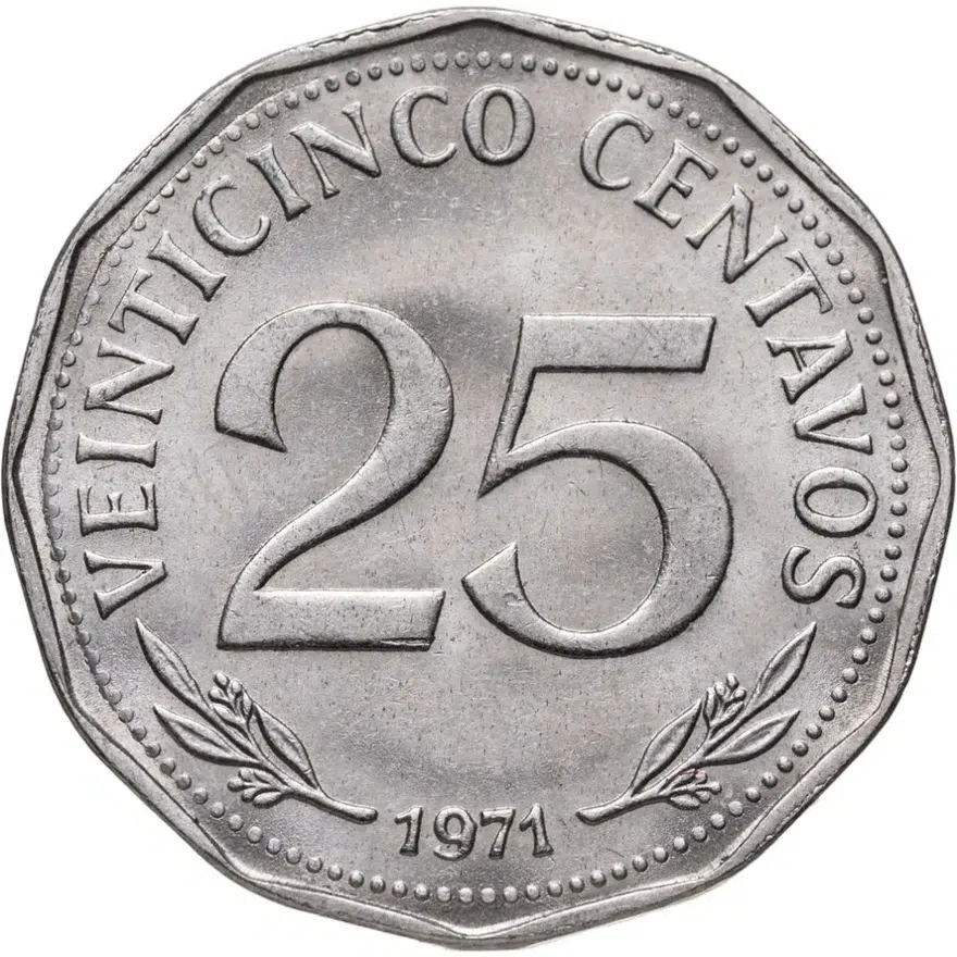 Боливия 25 сентаво (centavos) 1971
