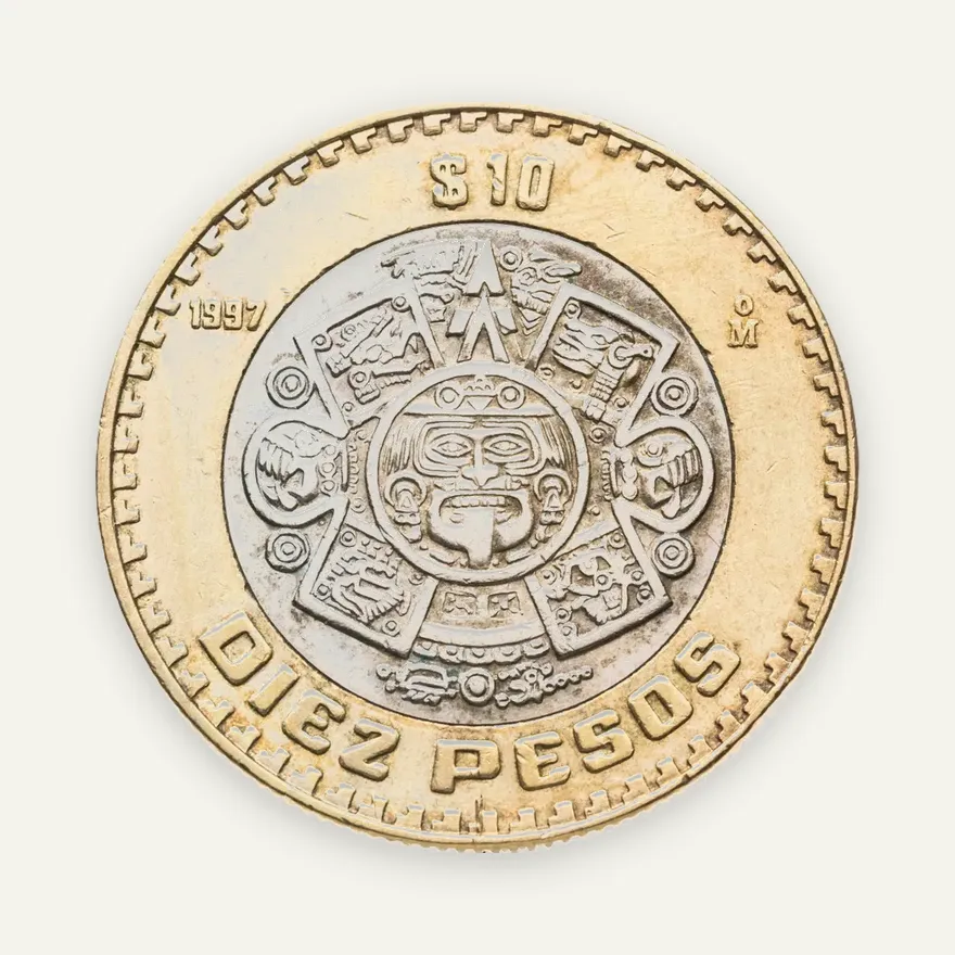 Мексика 10 песо (pesos) 1997, реверс
