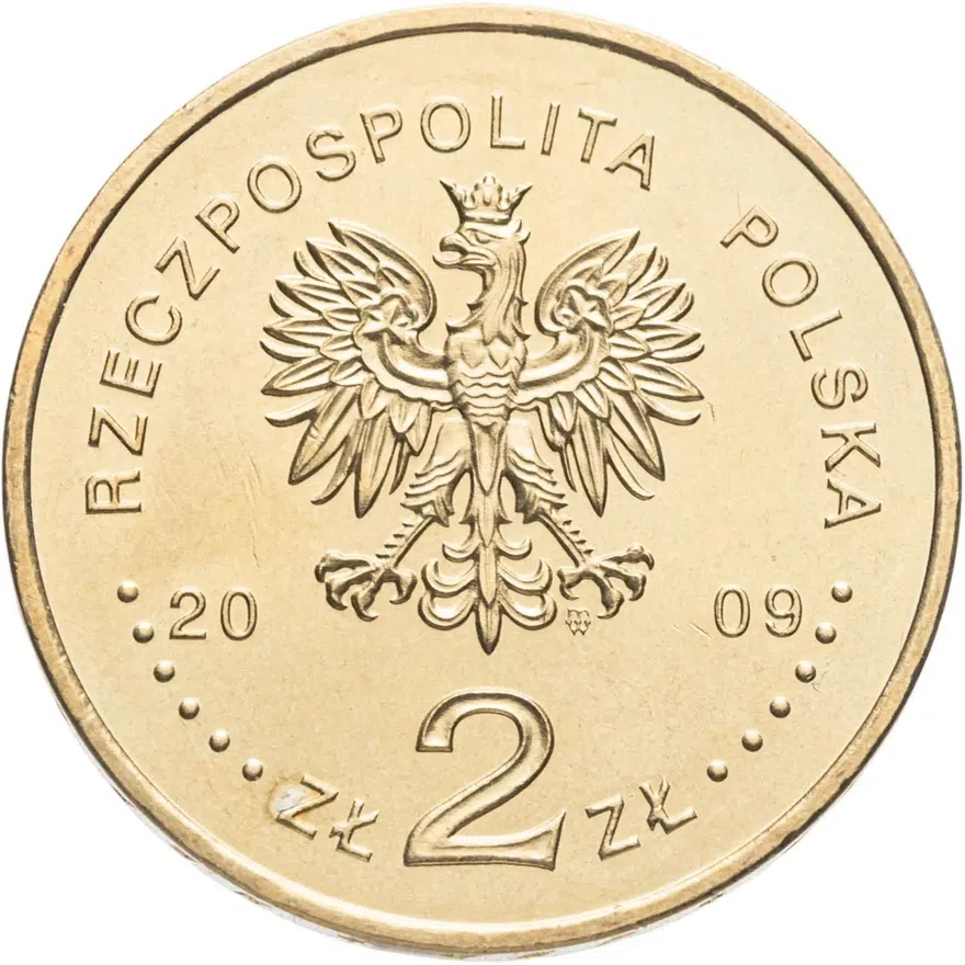 Польша 2 злотых (zlote) 2009  История польской музыки - Чеслав Немен, реверс