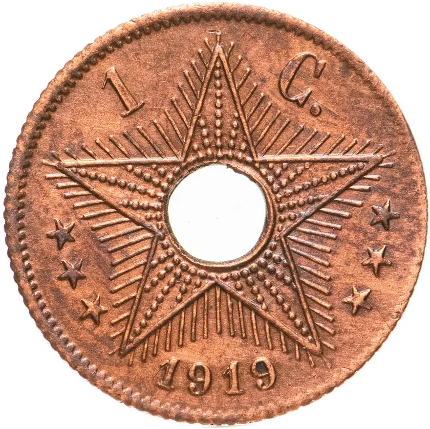 Бельгийское Конго 1 сантим (centime) 1919
