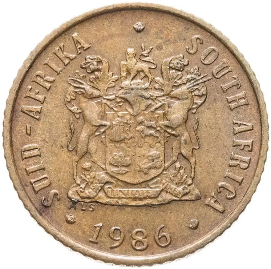 ЮАР 1 цент (cent) 1986, реверс
