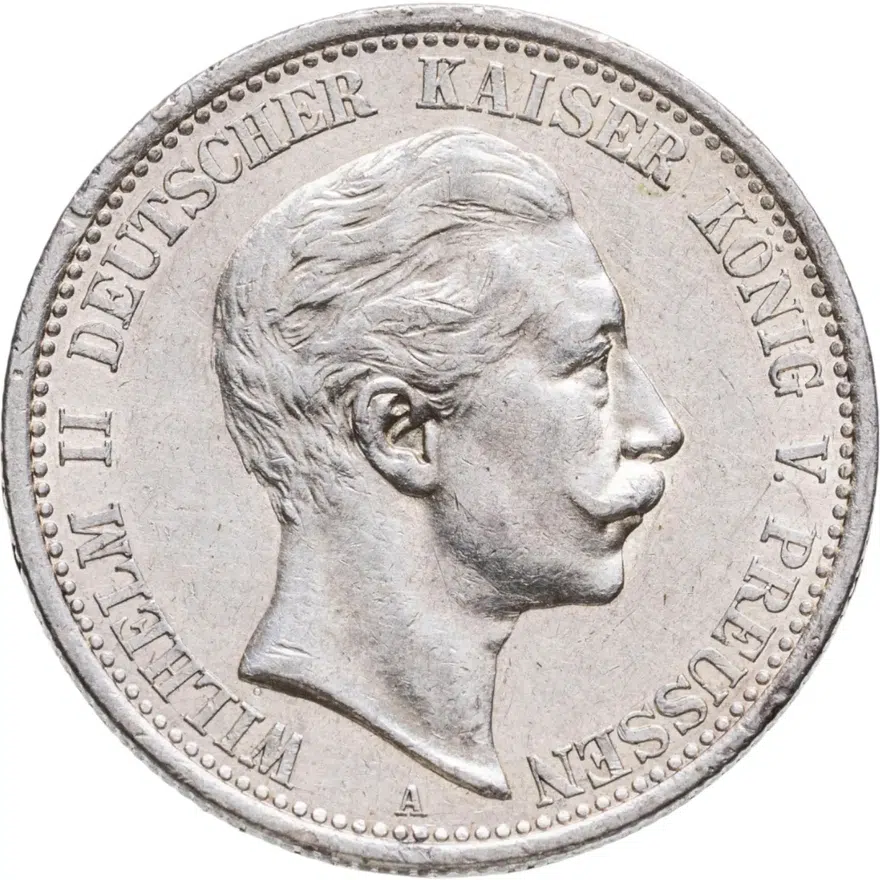 Германия (Империя) 2 марки (mark) 1907, аверс