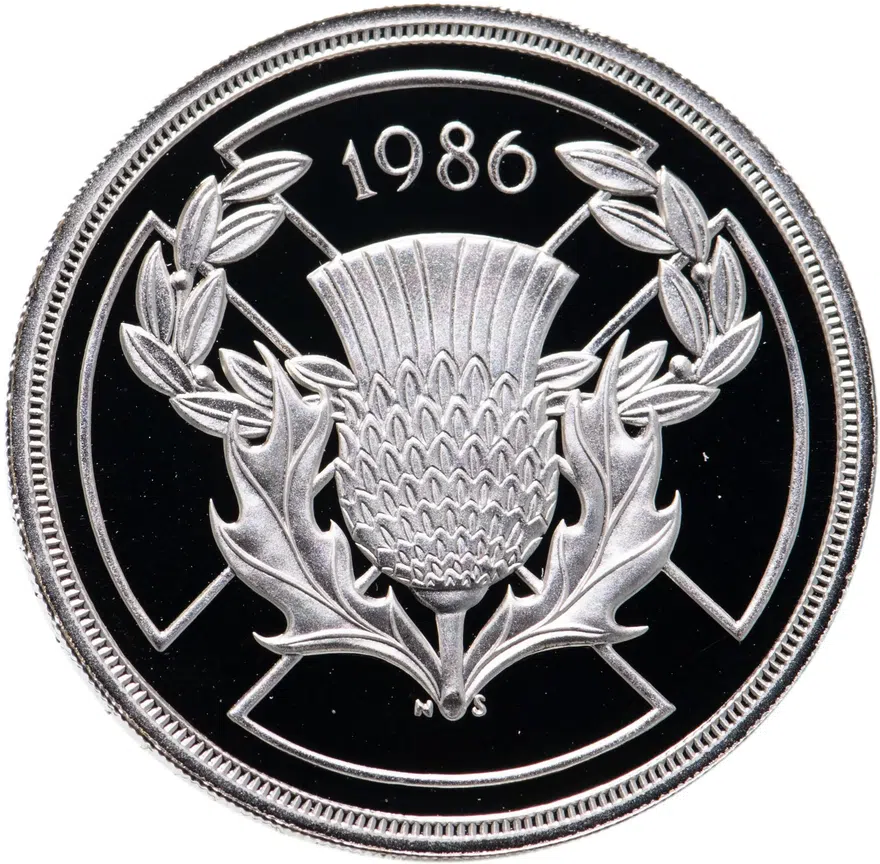 Великобритания 2 фунта (pounds) 1986  XIII Игры Содружества
